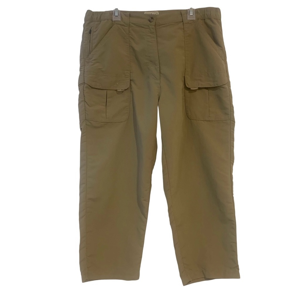 LL Bean Hiking Fishing Cargo Pants Cropped Lightweight Outdoors Women’s Size M
